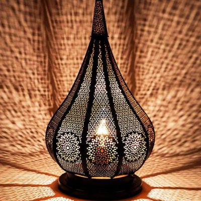 Vintage Moroccan Flashy Table Lantern