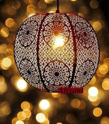 Antique Moroccan-Style Pendant Lantern