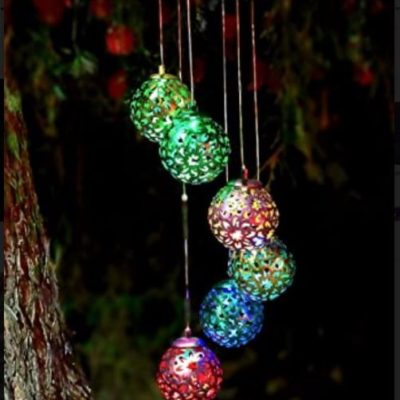 Color Changing Solar Ball Wind Chime