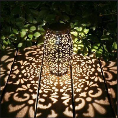 Floral Cut-Out Solar Lantern