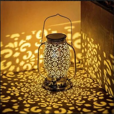 Floral Cutouts Decorative Solar Lantern