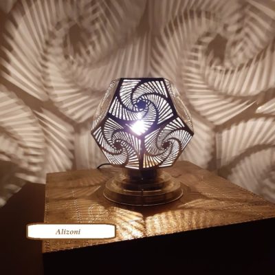 Relaxing Moroccan Brass Table Lamp