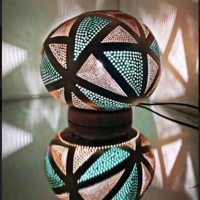 Handmade Triangle Moroccan Gourd Lamp