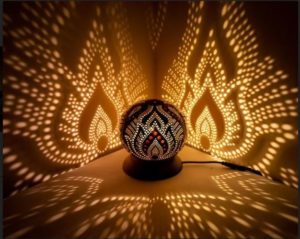 Moroccan Boho Gourd Lamp