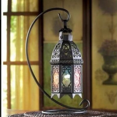 Moroccan Rainbow Ornate Candle Holder
