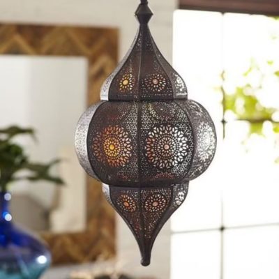 Antique Moroccan Candle Table Lamp