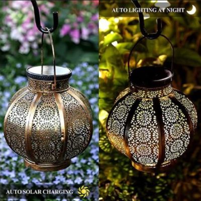2 Large Solar Decorative Garden Lantern