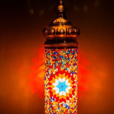 Moroccan Mosaic Tower Table Lamp