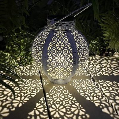 Decorative Solar-Powered Lantern (Set of 2)