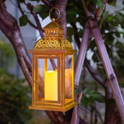 Golden Moroccan Candle Lantern