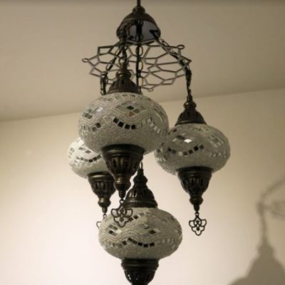 Moroccan Set of 4 Globes Chandelier