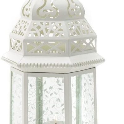 Ornate Moroccan Glass Candle Lantern