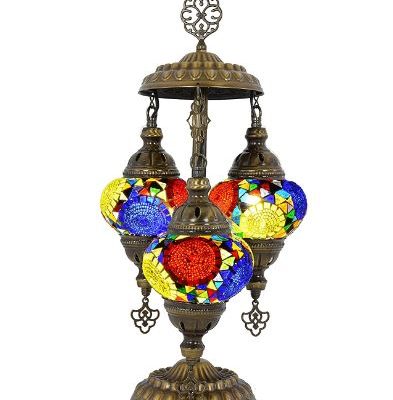 3-Globe Moroccan Table Lamp
