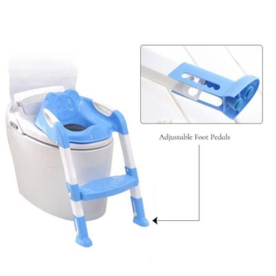 Baby Toilet Trainer Safety Seat Chair Step with Adjustable Ladder