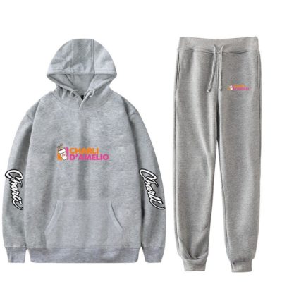 Unisex Charli D’amelio Hoodie Tracksuit Sweatshirt + Sweatpants