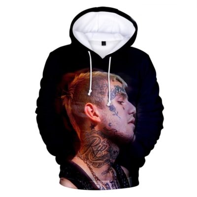 Lil Peep Face Graphic 3D Hoodie
