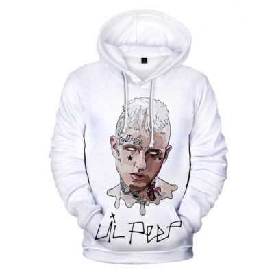 Lil Peep White Crybaby 3D Graphic Hoodie