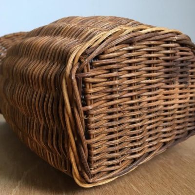 Vintage Wicker Wall Pocket Basket