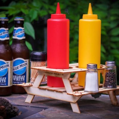 Picnic Table Mini 3D Kit Beer or Condiment Holder
