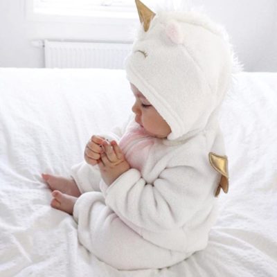 Baby Romper Unicorn Hoodie