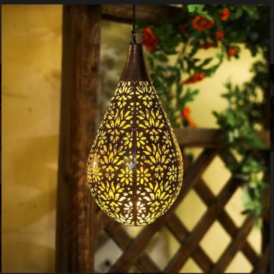 Bronze Metal Decorative Solar Lantern