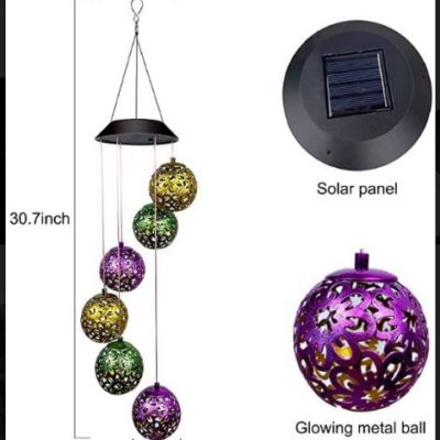 Color Changing Solar Ball Wind Chime