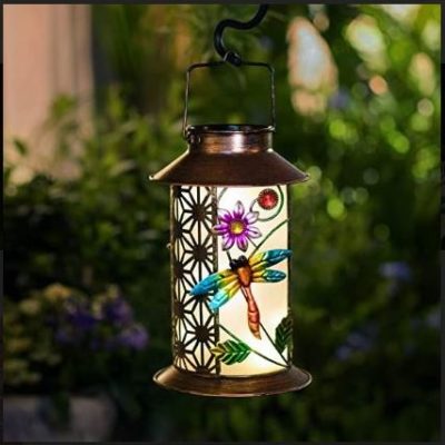 Dragonfly Solar Garden Lantern
