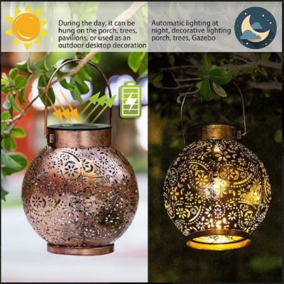 Floral Solar Decorative Lantern