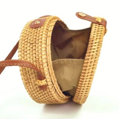 Vintage Handmade Crossbody Rattan Bag
