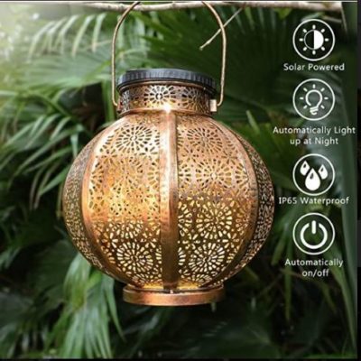 2 Large Solar Decorative Garden Lantern
