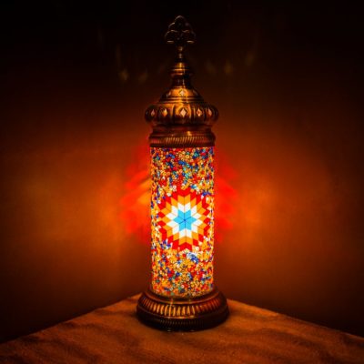 Moroccan Mosaic Tower Table Lamp