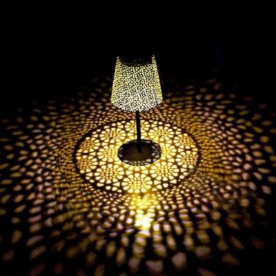 Hollowed-out Design Solar Table Lamp