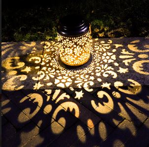 Set of 2 Outdoor Moroccan Solar Decorative Lantern