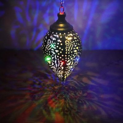Moroccan Color-Changing Solar Lantern