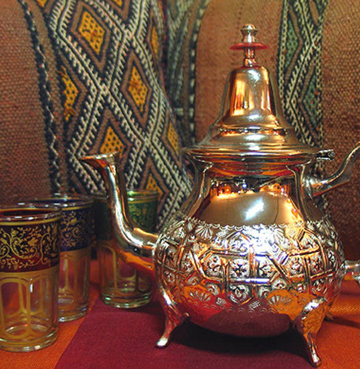 Antique Moroccan Tea Set