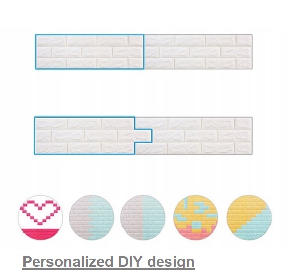 Continuous thick brick wall sticker5