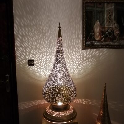 Hand Made Moroccan Floor/Table Lantern (Set of Two)