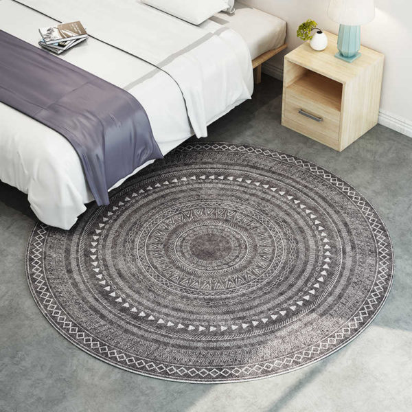 Moroccan Rug Round bed