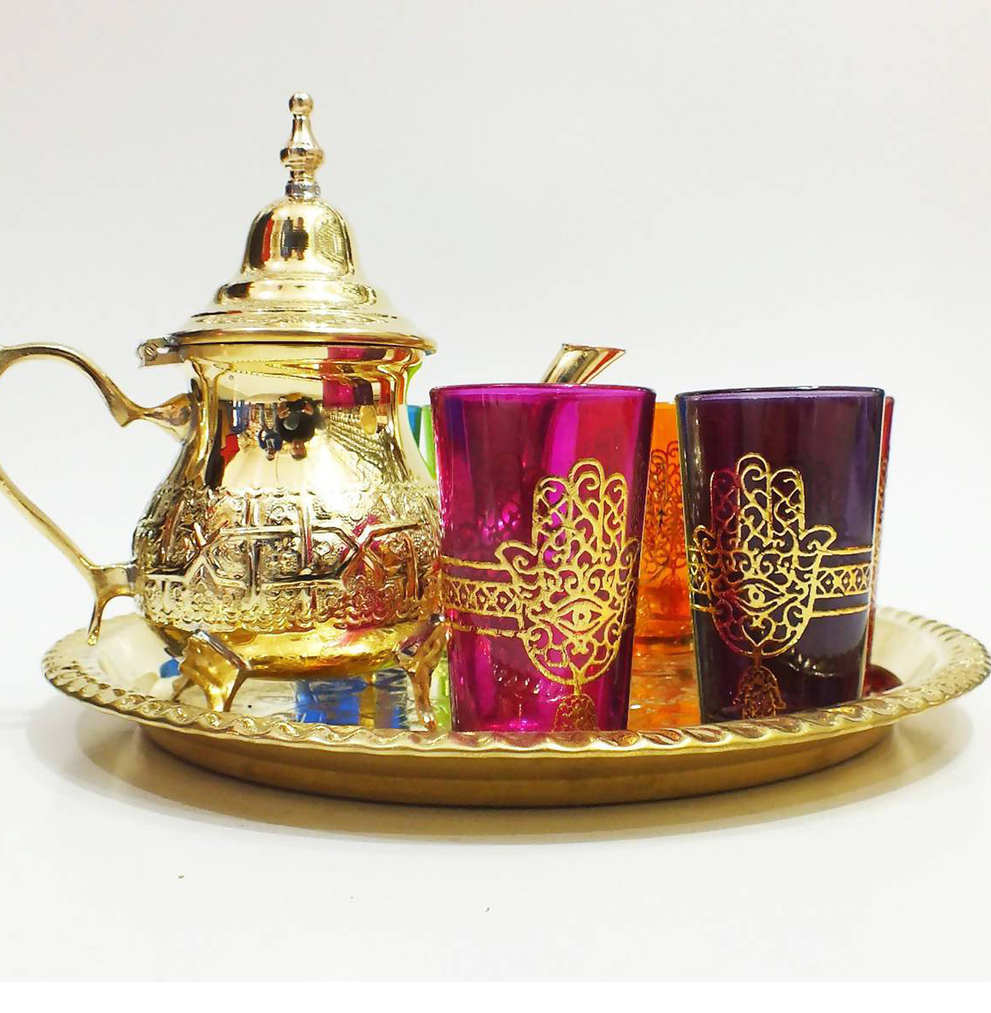 Moroccan Tea Set Gold