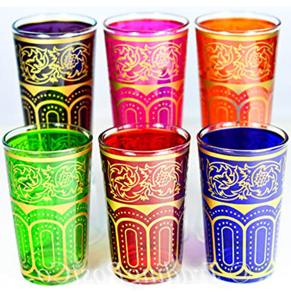 Multi-Colored Tea Glasses