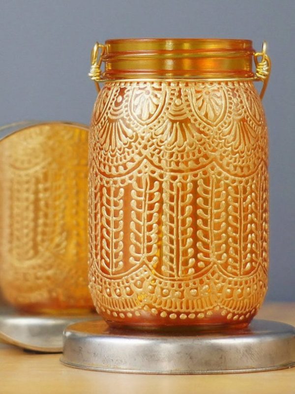 handmade henna candle lantern1
