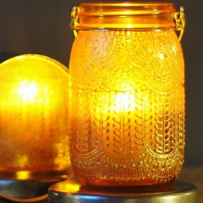 handmade henna candle lantern2