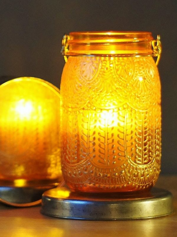 handmade henna candle lantern2