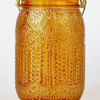 Handmade Henna Candle Lantern