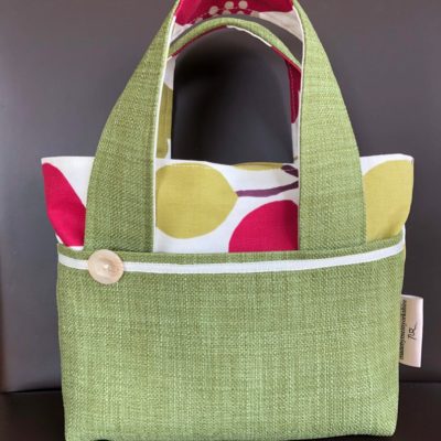 Zip-up Small Handmade Bag – Green