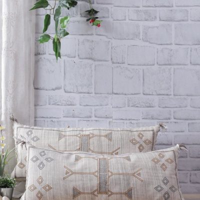Moroccan Silk Handmade Cotton Pillow Cover