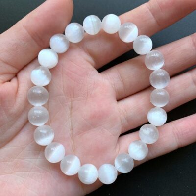 White Selenite Crystal Stone Bracelet
