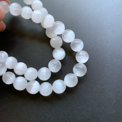 White Selenite Crystal Stone Bracelet