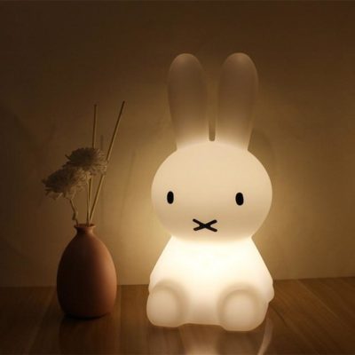 Rabbit night light with remote control