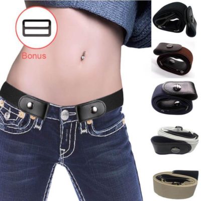 Elastic belt without buckle